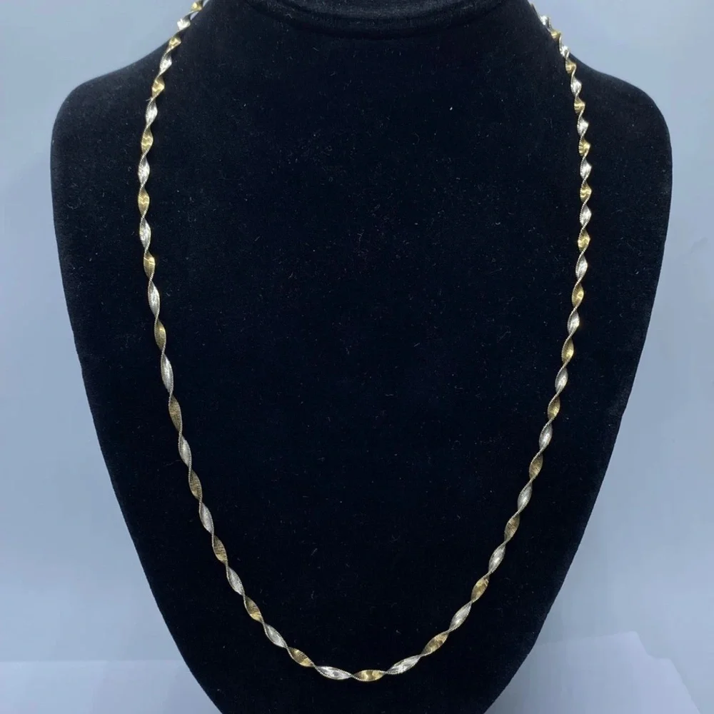 Gold and Silver Twist Vintage Necklace